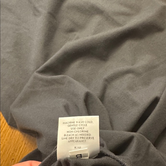 Eileen Fisher Cap Sleeve Ballet Neck T-Shirt Dress Size XS Neutral Dark Gray EUC - Picture 6 of 6